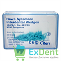 Клинья Sycamore Interdental Wedges - деревянные из платана, межзубные, мини, бирюзовые (1000 шт) - фото 32468