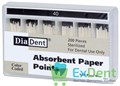 Бумажные штифты 02 №40 DiaDent для удаления влаги в канале (200 шт) - фото 32690