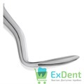 Элеватор №3F Flohr для удаления корней зубов нижней челюсти, изогнутый на себя (000-327) - фото 32736