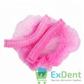 Шапочки - шарлотки медицинские, розовая (100 шт.) 12601 - фото 1746