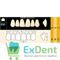 Гарнитур фронтальных зубов  Crown PX - верхние, цвет A1 фасон C51, композитные трехслойные (6шт) - фото 39963