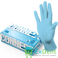 Перчатки Connect Ultra blue M, нитриловые, неопудренные, нестерильные, смотровые (200 шт) - фото 41059