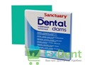 Резиновые завесы Dental Dams зеленые, тонкие (127 х 127 мм) - листы латексные, мята (52 шт) - фото 41070