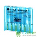 K-file Nitiflex №20, 25 мм, Dentply, никель-титан, ручной, для препарирования канала (6 шт) - фото 7505
